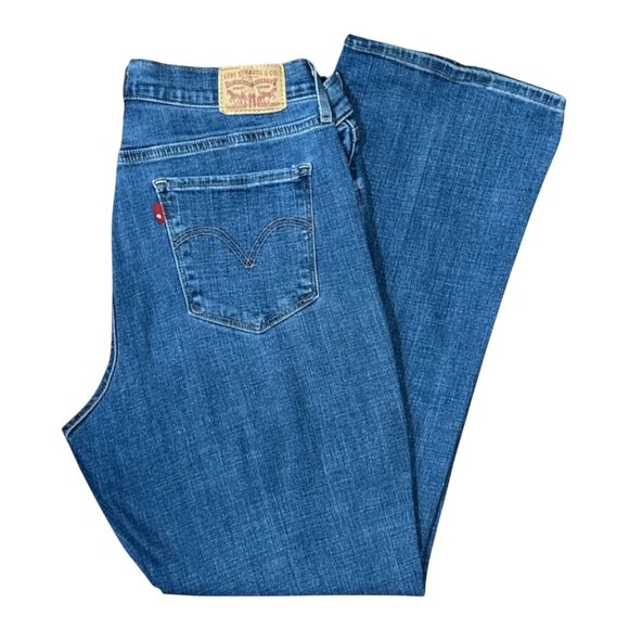 Womens Levi Blue Jeans Classic Boot Cut Stretch Comfortable Medium Wash Sz 10 - Picture 4 of 12